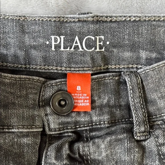 Place Gray Kids Denim Shorts - Picture 2 of 4